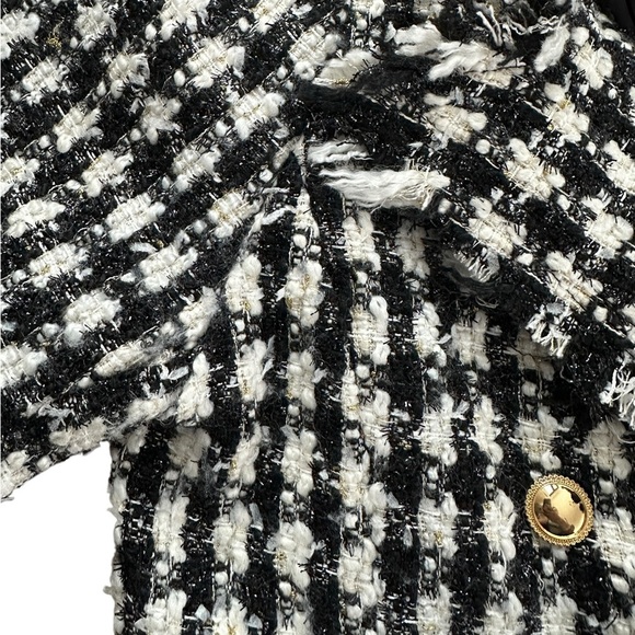 House of Harlow 1960 Houndstooth Tweed Blazer - Size Small - Picture 10 of 11